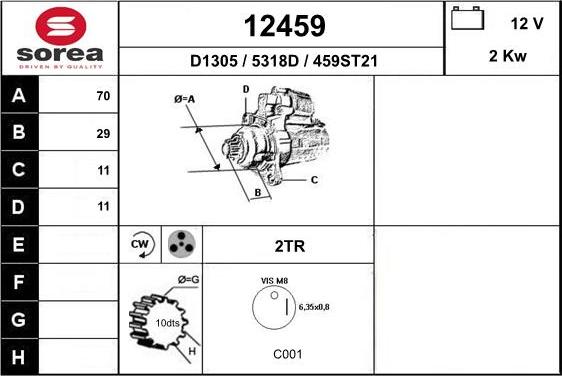 EAI 12459 - Motorino d'avviamento autozon.pro