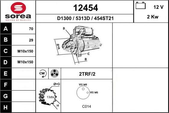 EAI 12454 - Motorino d'avviamento autozon.pro