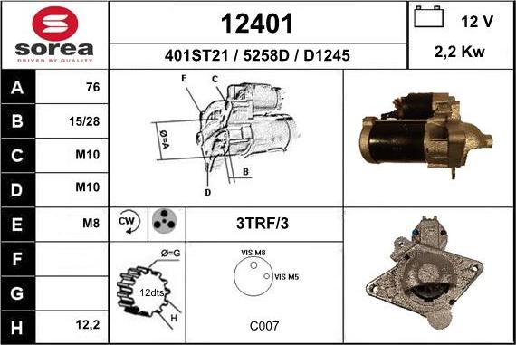 EAI 12401 - Motorino d'avviamento autozon.pro