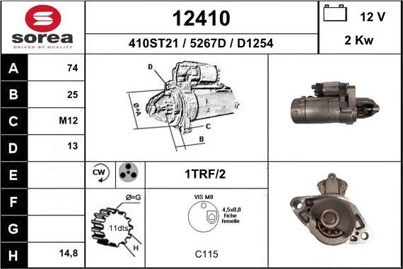 EAI 12410 - Motorino d'avviamento autozon.pro