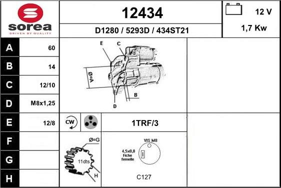 EAI 12434 - Motorino d'avviamento autozon.pro