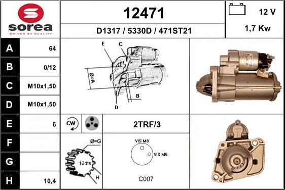 EAI 12471 - Motorino d'avviamento autozon.pro