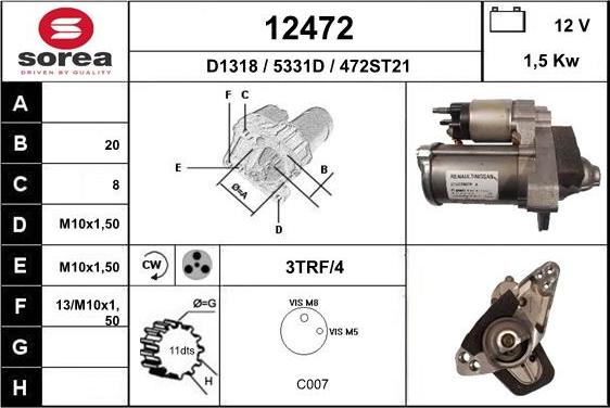 EAI 12472 - Motorino d'avviamento autozon.pro