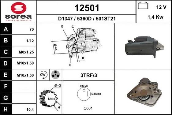 EAI 12501 - Motorino d'avviamento autozon.pro