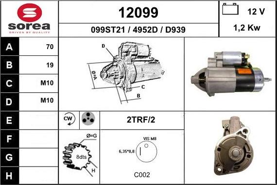 EAI 12099 - Motorino d'avviamento autozon.pro