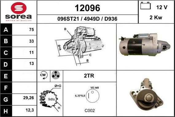 EAI 12096 - Motorino d'avviamento autozon.pro