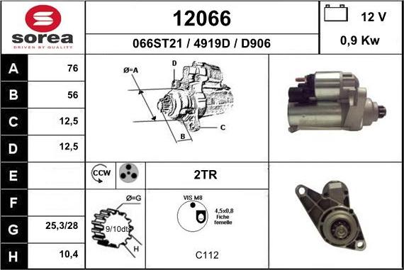 EAI 12066 - Motorino d'avviamento autozon.pro