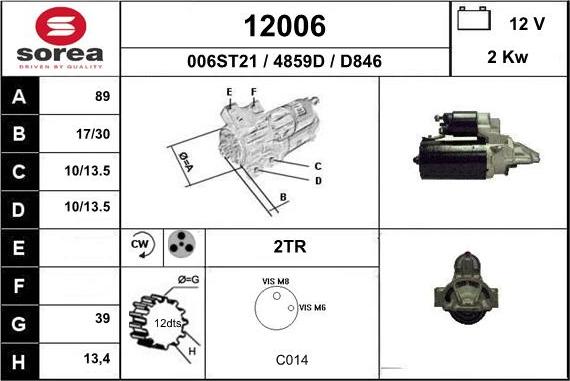 EAI 12006 - Motorino d'avviamento autozon.pro