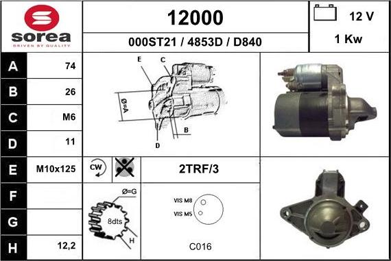 EAI 12000 - Motorino d'avviamento autozon.pro