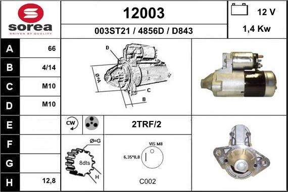 EAI 12003 - Motorino d'avviamento autozon.pro