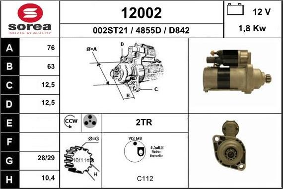 EAI 12002 - Motorino d'avviamento autozon.pro