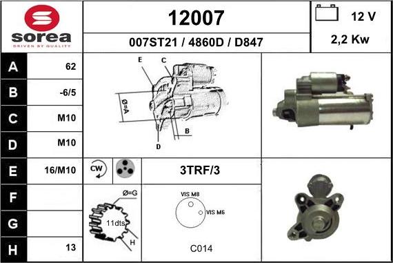 EAI 12007 - Motorino d'avviamento autozon.pro