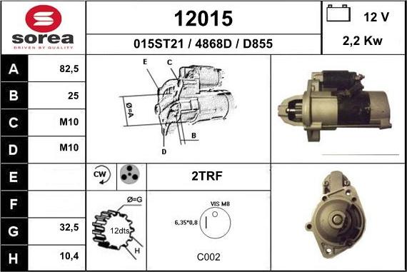 EAI 12015 - Motorino d'avviamento autozon.pro