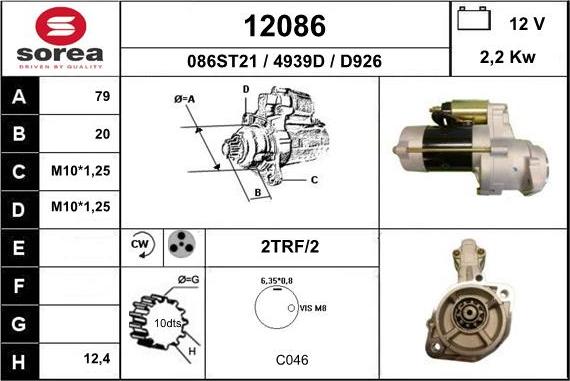 EAI 12086 - Motorino d'avviamento autozon.pro