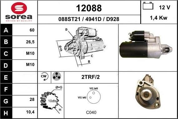 EAI 12088 - Motorino d'avviamento autozon.pro