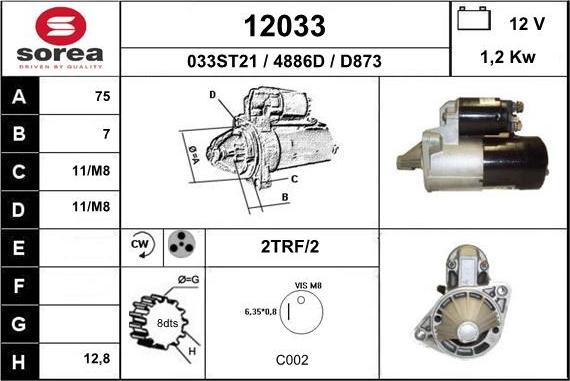 EAI 12033 - Motorino d'avviamento autozon.pro