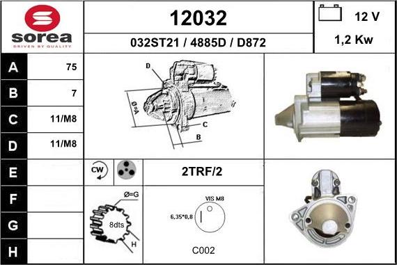 EAI 12032 - Motorino d'avviamento autozon.pro