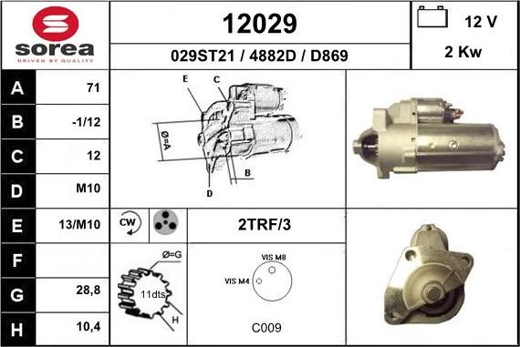 EAI 12029 - Motorino d'avviamento autozon.pro