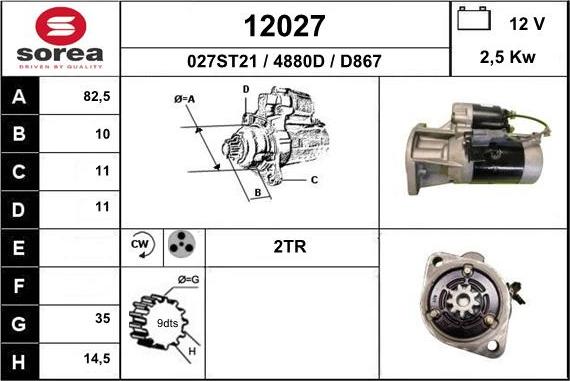 EAI 12027 - Motorino d'avviamento autozon.pro