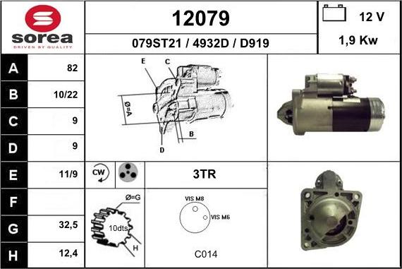 EAI 12079 - Motorino d'avviamento autozon.pro