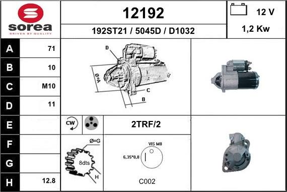 EAI 12192 - Motorino d'avviamento autozon.pro