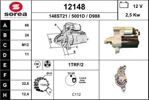 EAI 12148 - Motorino d'avviamento autozon.pro