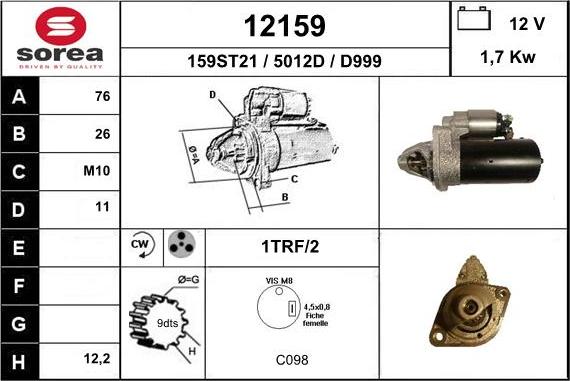 EAI 12159 - Motorino d'avviamento autozon.pro