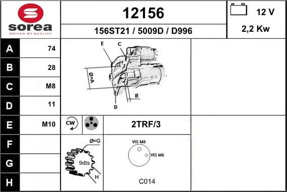 EAI 12156 - Motorino d'avviamento autozon.pro