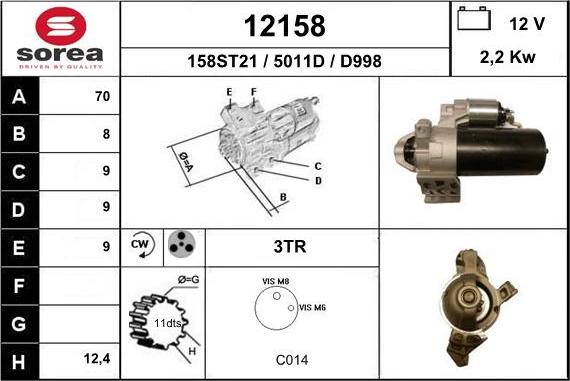 EAI 12158 - Motorino d'avviamento autozon.pro