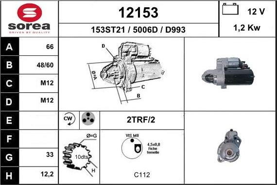 EAI 12153 - Motorino d'avviamento autozon.pro