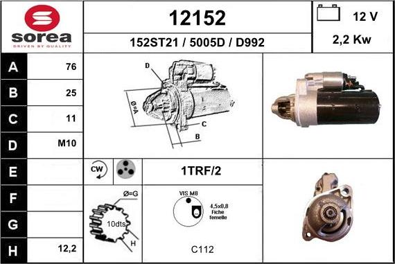 EAI 12152 - Motorino d'avviamento autozon.pro