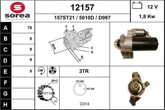 EAI 12157 - Motorino d'avviamento autozon.pro