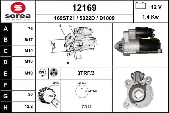 EAI 12169 - Motorino d'avviamento autozon.pro