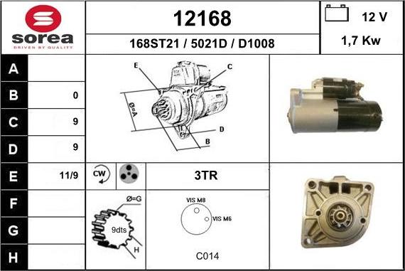 EAI 12168 - Motorino d'avviamento autozon.pro