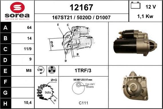 EAI 12167 - Motorino d'avviamento autozon.pro