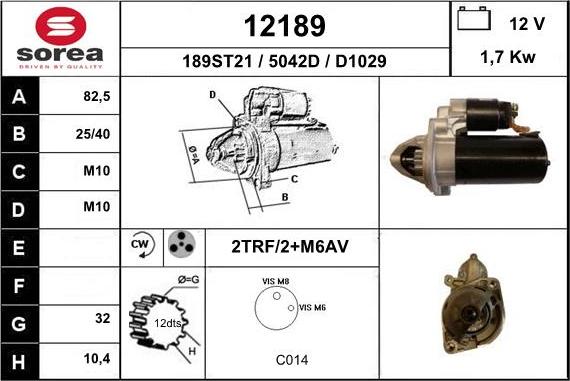 EAI 12189 - Motorino d'avviamento autozon.pro