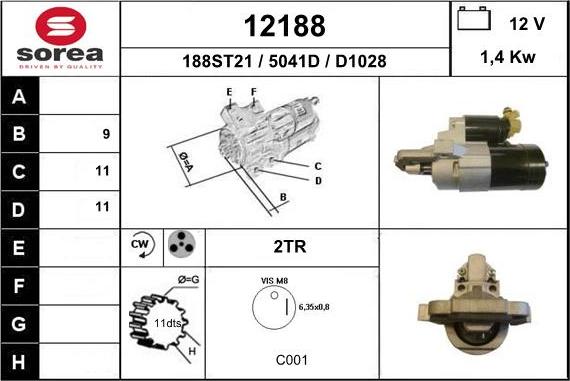 EAI 12188 - Motorino d'avviamento autozon.pro