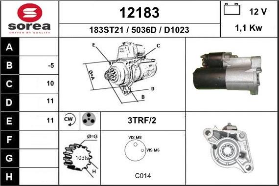 EAI 12183 - Motorino d'avviamento autozon.pro