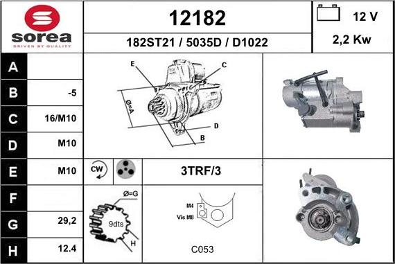 EAI 12182 - Motorino d'avviamento autozon.pro