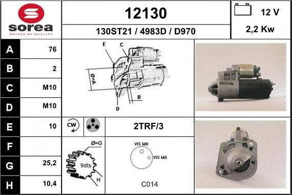 EAI 12130 - Motorino d'avviamento autozon.pro