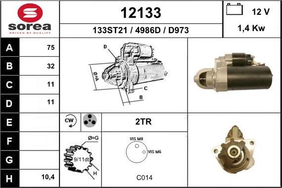 EAI 12133 - Motorino d'avviamento autozon.pro