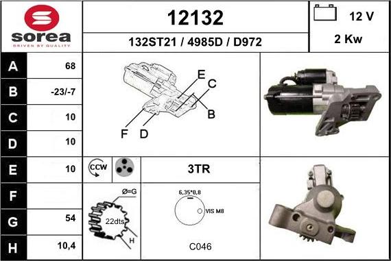 EAI 12132 - Motorino d'avviamento autozon.pro