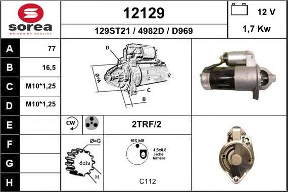 EAI 12129 - Motorino d'avviamento autozon.pro