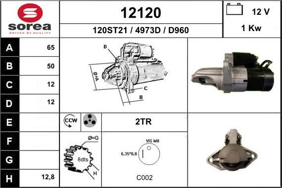 EAI 12120 - Motorino d'avviamento autozon.pro