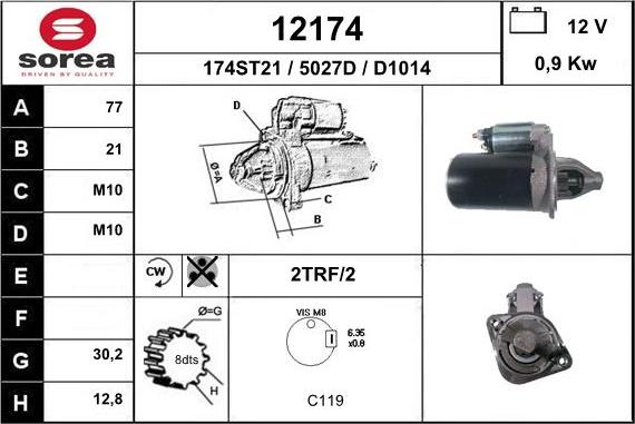 EAI 12174 - Motorino d'avviamento autozon.pro