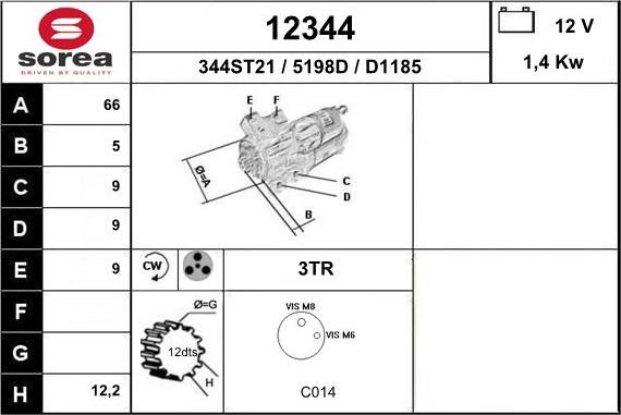 EAI 12344 - Motorino d'avviamento autozon.pro