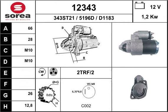 EAI 12343 - Motorino d'avviamento autozon.pro