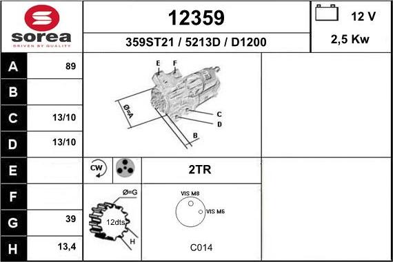 EAI 12359 - Motorino d'avviamento autozon.pro