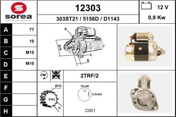 EAI 12303 - Motorino d'avviamento autozon.pro