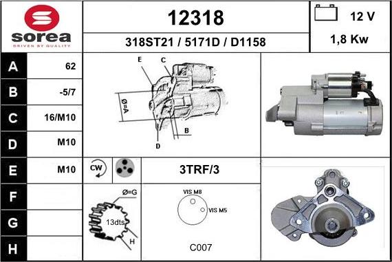 EAI 12318 - Motorino d'avviamento autozon.pro